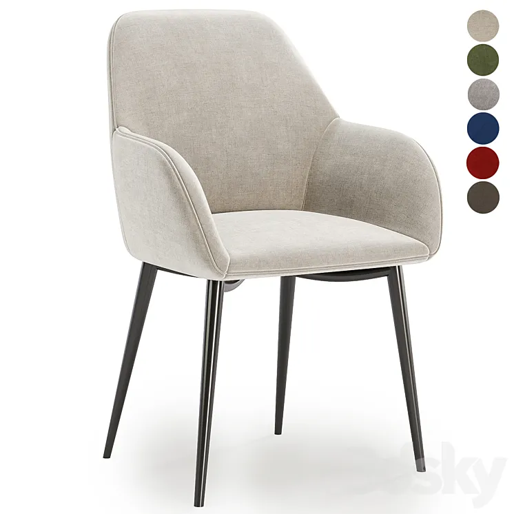 Lynton Fabric Dining Chair 3DS Max
