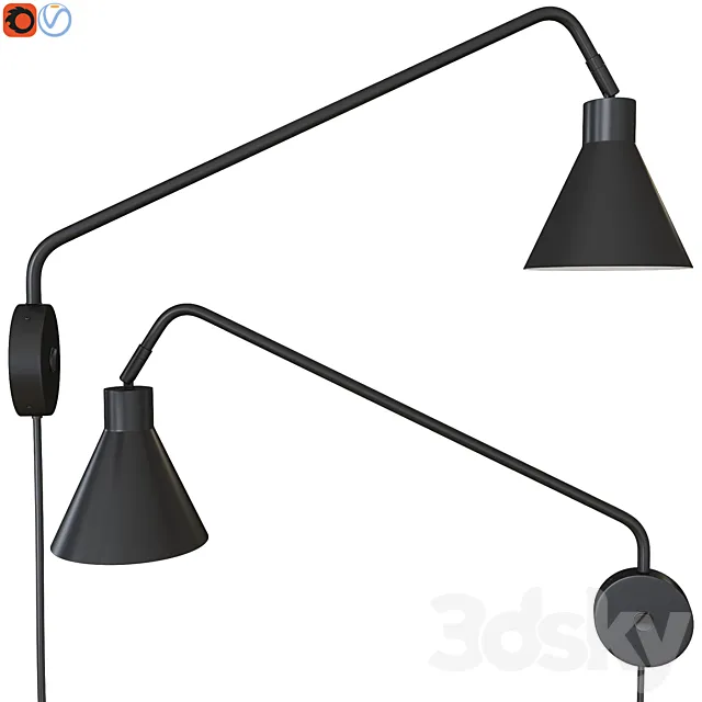 Lyon 1-Light Swing Arm Lamp 3ds Max