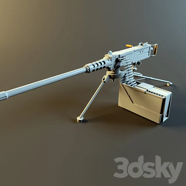 M2 Browning machine gun 3DSMax File