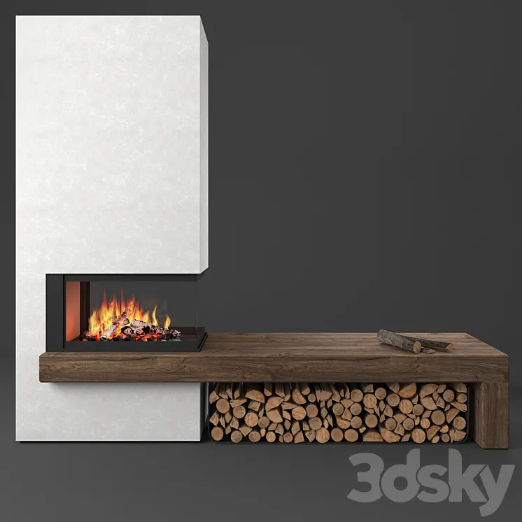 ma272sl fireplace Piazzetta 3DS Max