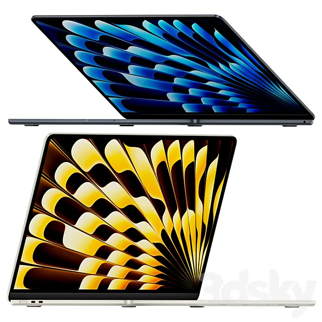 Macbook Air 15 – 2023 apple 3DS Max Model