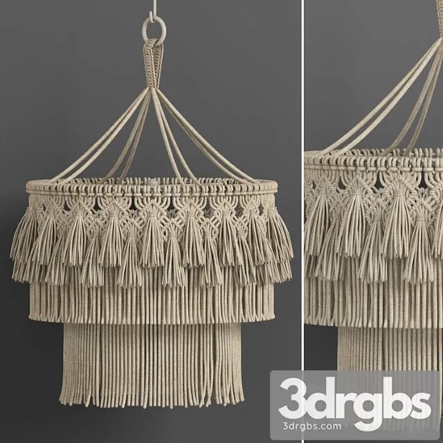 Macrame chandelier 02