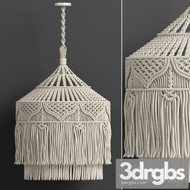 Macrame chandelier 05