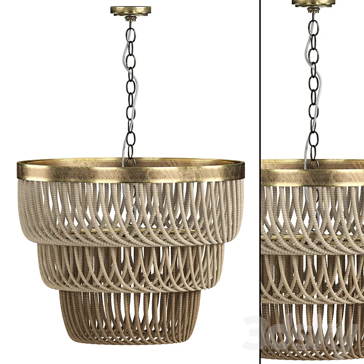 macrame chandelier 09 3DS Max Model