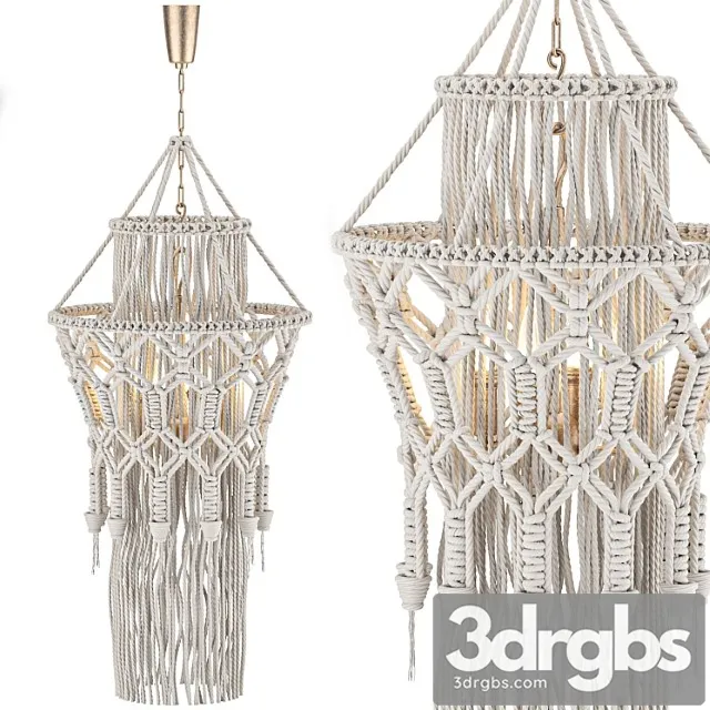 Macrame chandelier 2