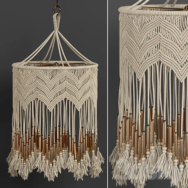 macrame chandelier03 3ds Max