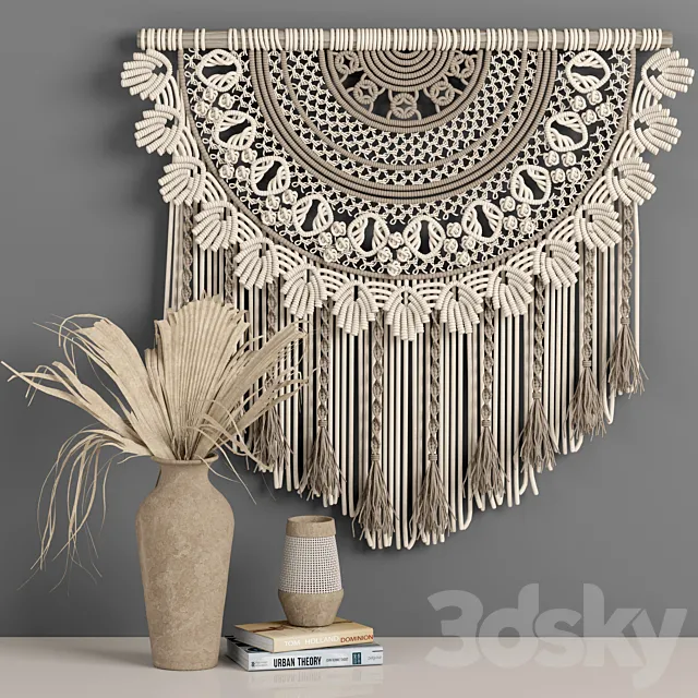 macrame decor set 06 3DSMax File