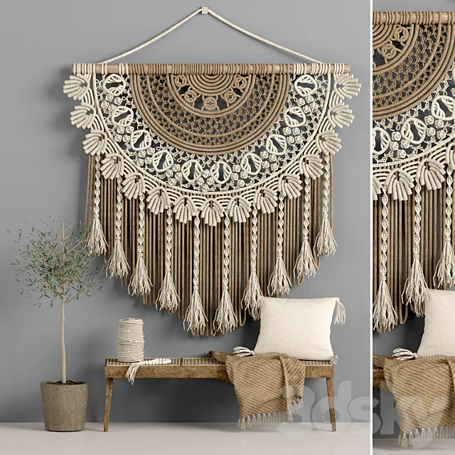 macrame decor set 10 3DS Max Model