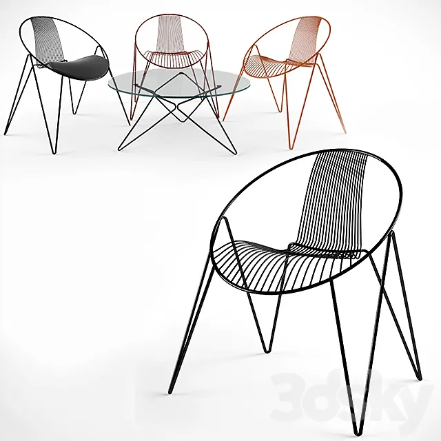 MADAME chair and table by roche bobois 3DS Max Model