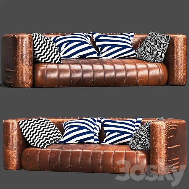 Maddox leather sofa 3DSMax File