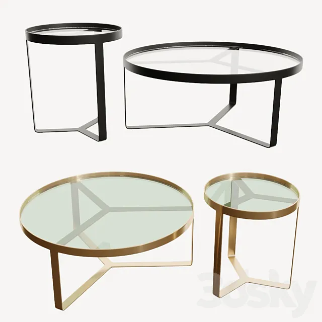 Made Aula coffe tables 3DS Max Model