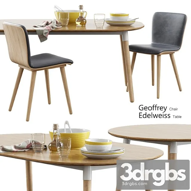 Made Geoffrey Chair Edelweiss Table 3dsmax Download