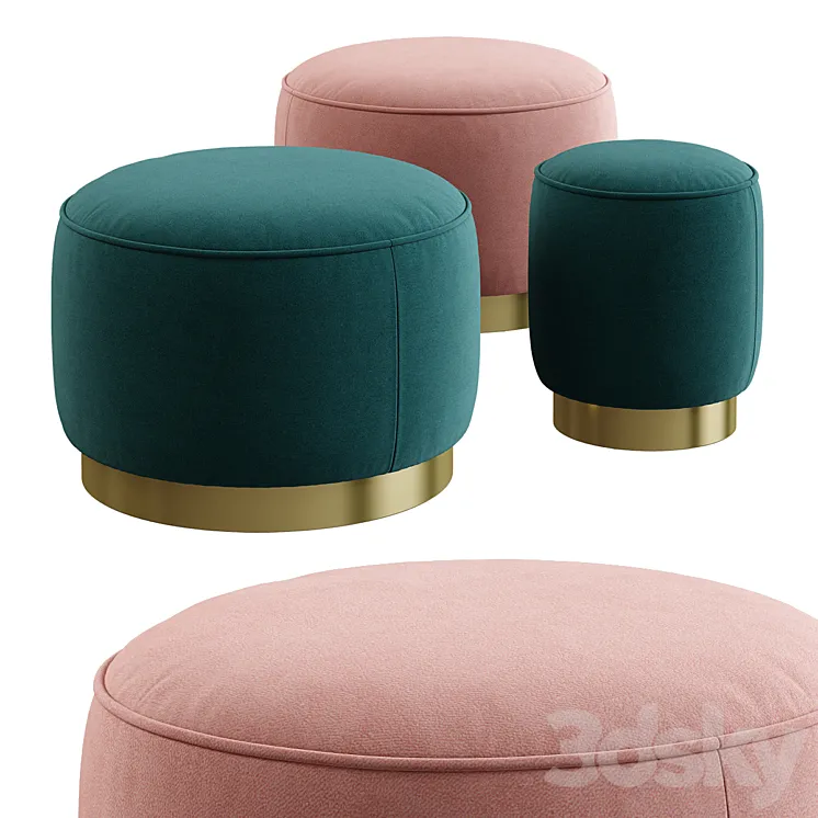 Made \/ Hetherington Pouffe 3DS Max