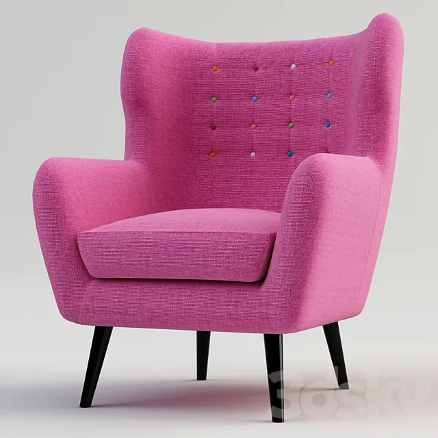 MADE KUBRICK WING BACK CHAIR 3DS Max Model