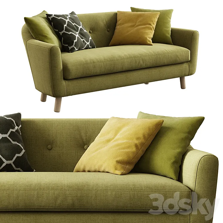 Made \/ Lottie (3 Seater Sofa) 3DS Max