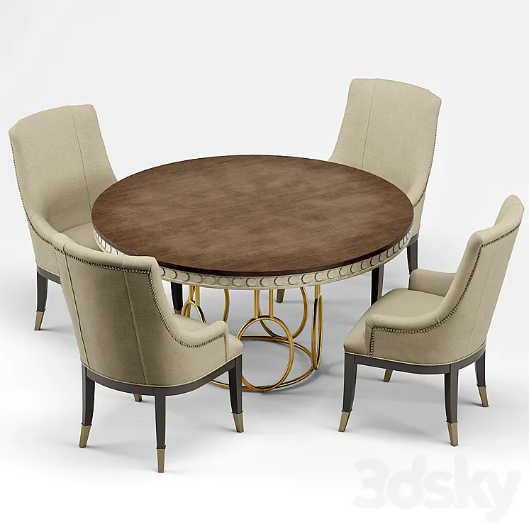 Madeline Chair and Alexis Table 3DS Max