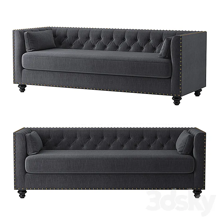 Madeline Chesterfield 3 Seater Sofa. Brosa Furniture. 3DS Max