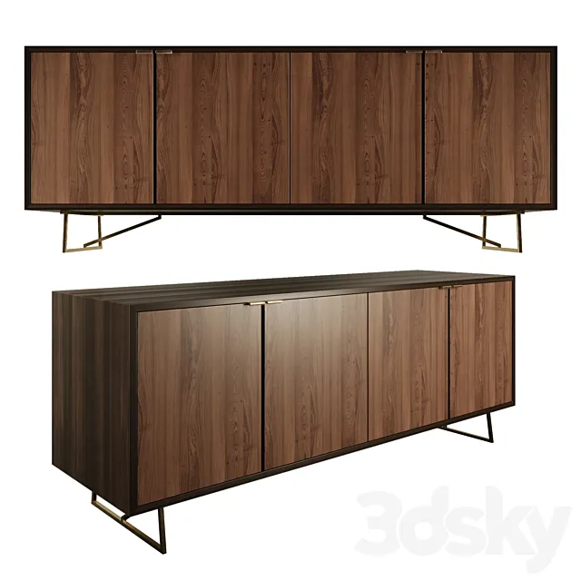 Madina walnut sideboard 3DSMax File