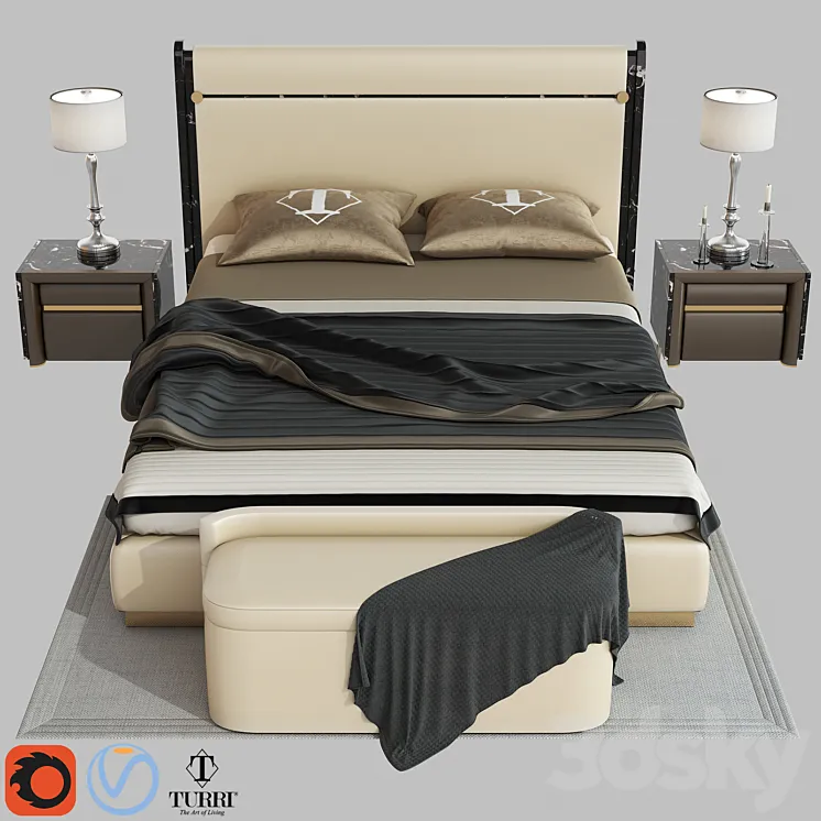 MADISON bed by Turri 3DS Max