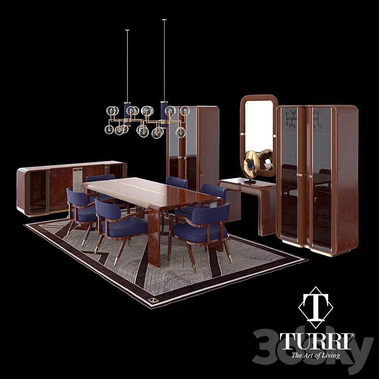 Madison collection of furniture from Turri 3DS Max