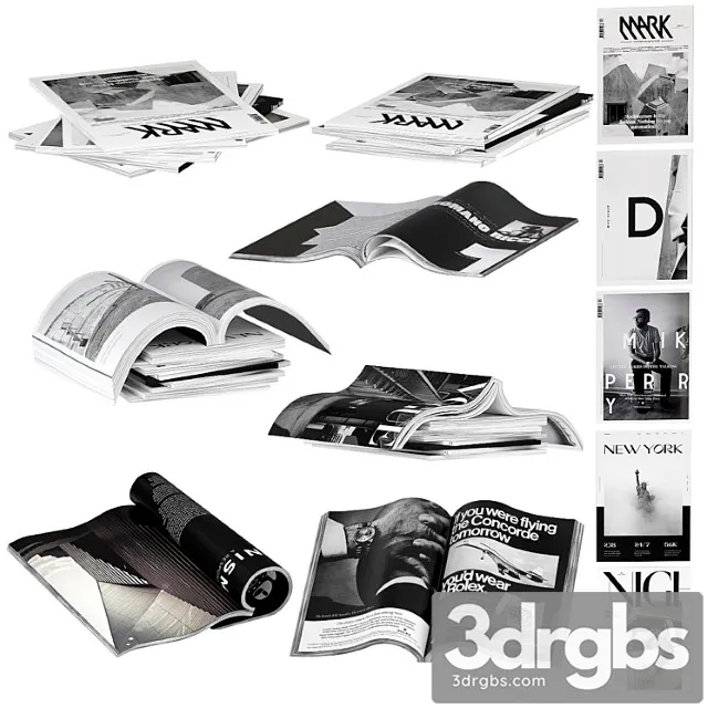 Magazines Dark Color 1 3dsmax Download