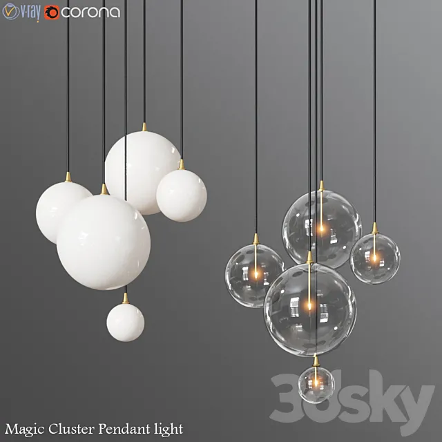 Magic Cluster Pendant light 3ds Max