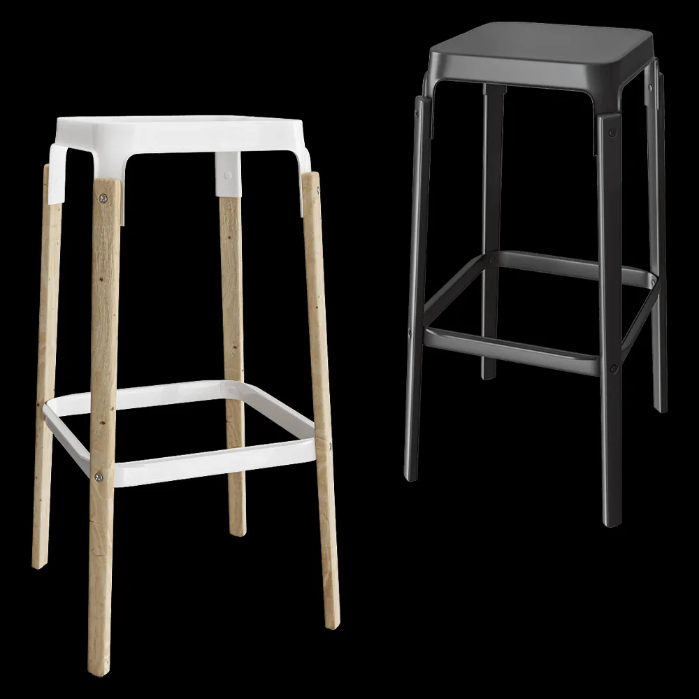 Magis – Bar stool Steelwood 3ds Max