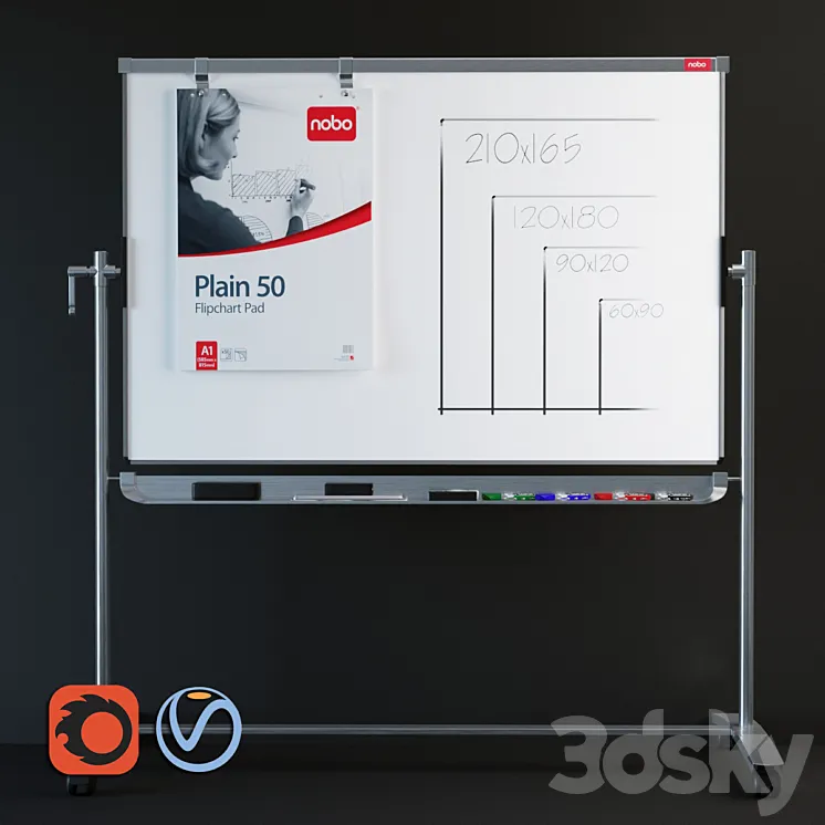 Magnetic marker board NOBO Prestige 3DS Max