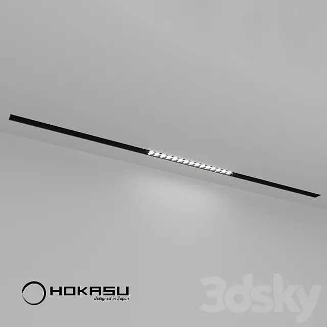 Magnetic Track Light HOKASU OneLine + LS 3DSMax File