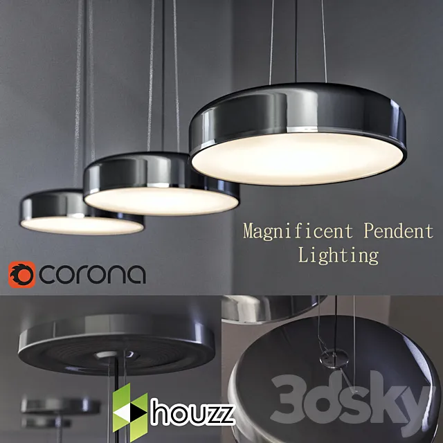 Magnificent Pendent Lighting 3DS Max Model