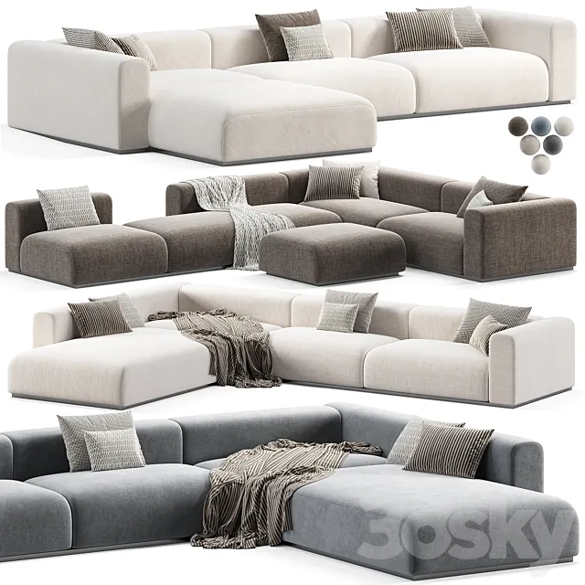 Mahe Sectional sofa by Braid 3ds Max