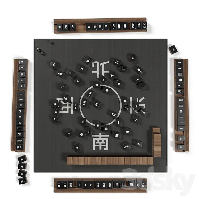 Mahjong Set 3ds Max