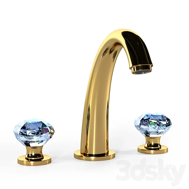 Maier Rock sink mixer with Swarovski crystals 3ds Max