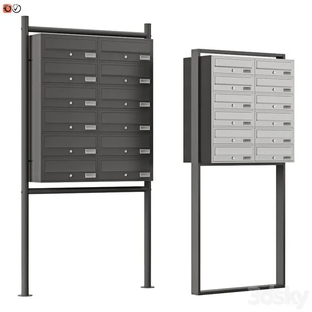 mailbox set 3dsMax Model