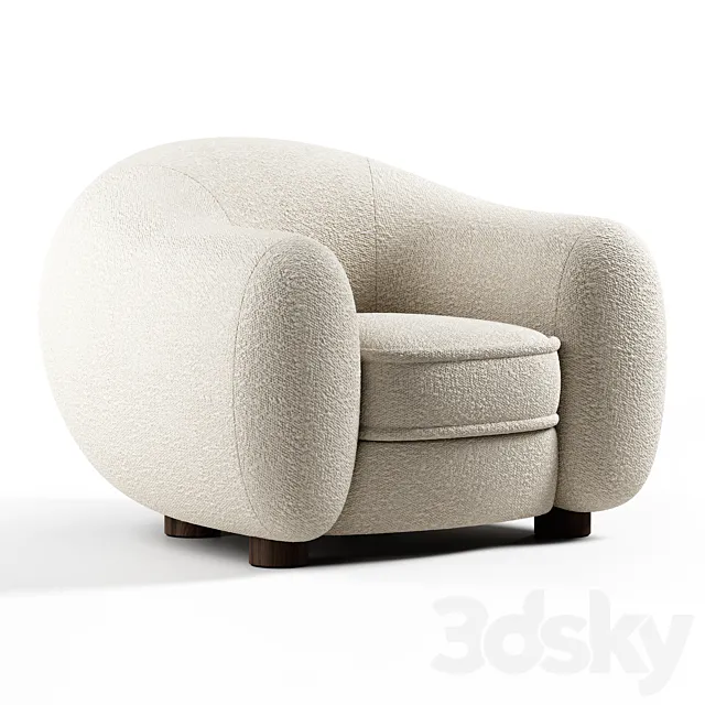 Maison Royere – Polar Bear armchair 3ds Max