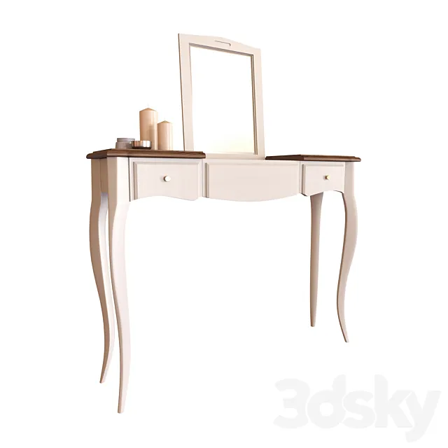 Make-up table with mirror ST9309. Leontina 3DSMax File
