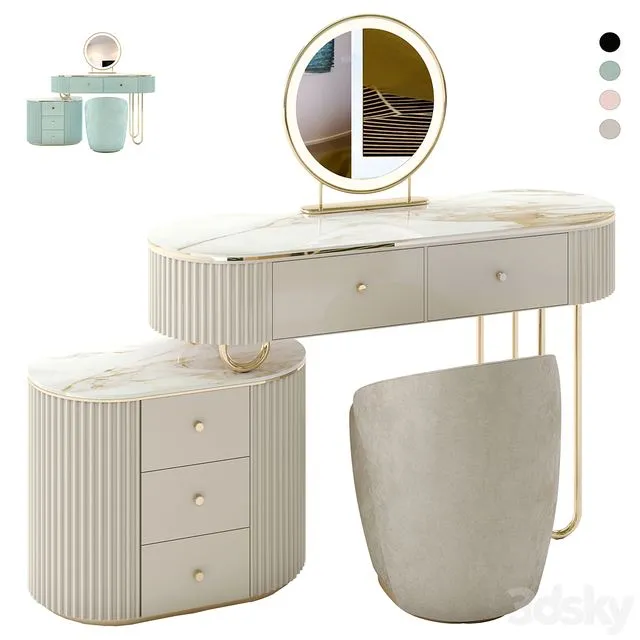 Makeup Vanity Set 08 3dsMax Model
