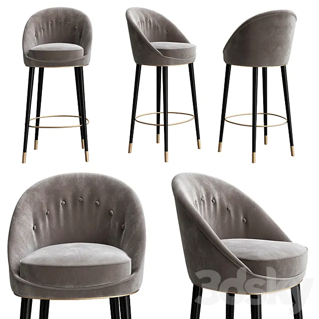 Malay bar chair by Brabbu 3DS Max Model