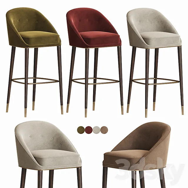 Malay Bar Stool Brabbu 3DS Max Model