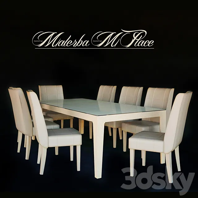 Malerba M Place Tables and chairs 3DSMax File