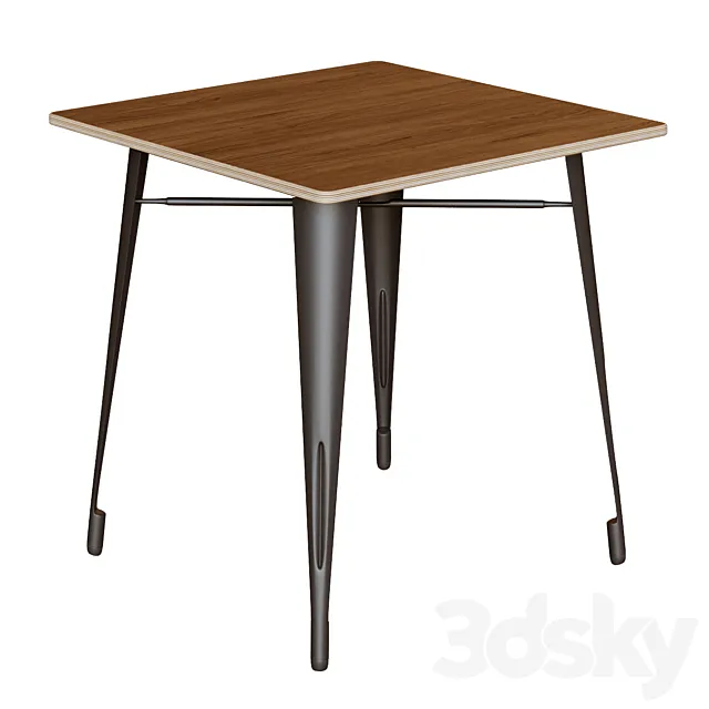 Malibu low table with black legs 3DSMax File