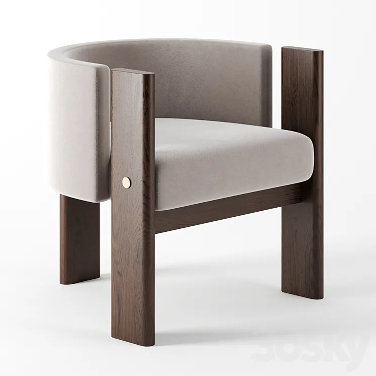 Malta dining chair by Egg Designs 3DS Max