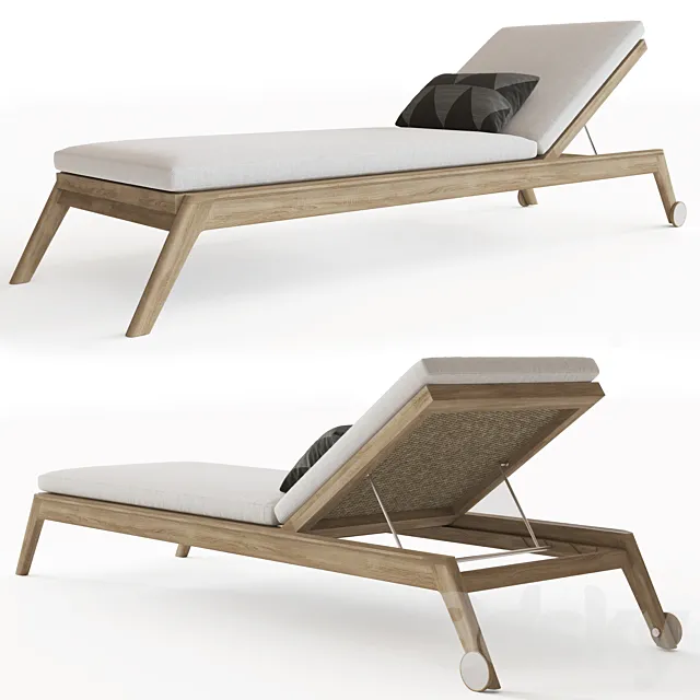 MALTA TEAK CHAISE 3DS Max Model