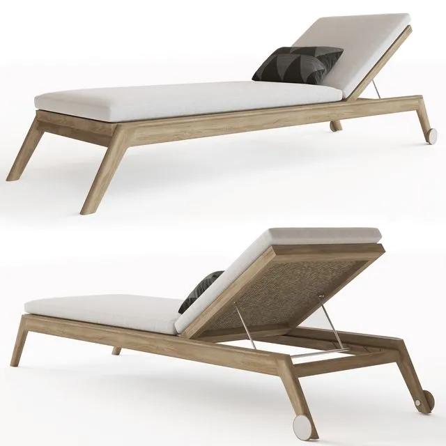 MALTA TEAK CHAISE 3dsMax Model