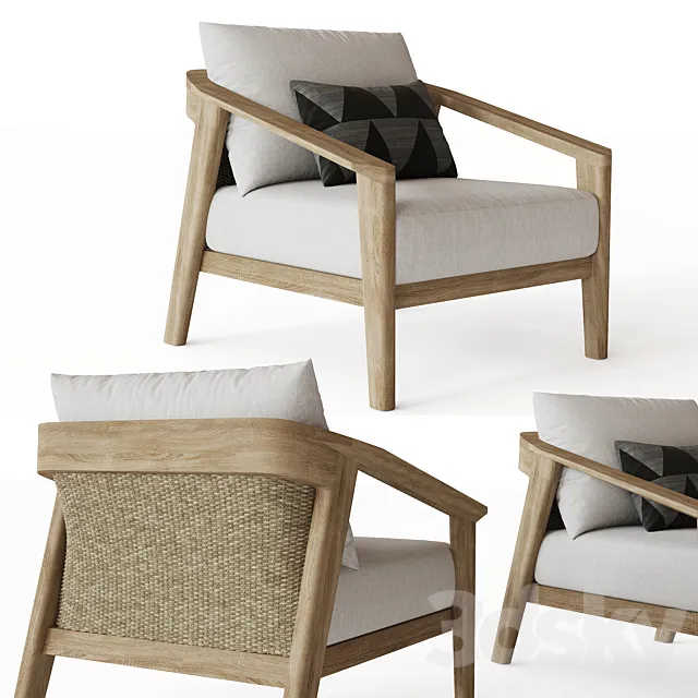 MALTA TEAK LOUNGE CHAIR 3DS Max Model