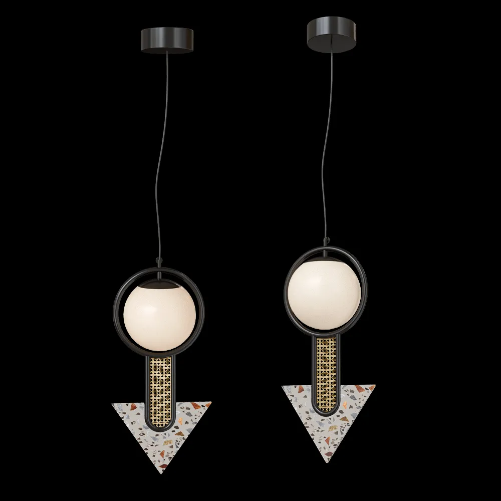 Mambo Unlimited Ideas – Pendant lamp Frame II triangular 3ds Max