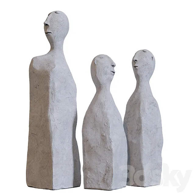 Man – a sculpture of cement 3DSMax File