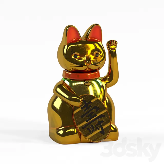 Maneki Neko Cat 3ds Max