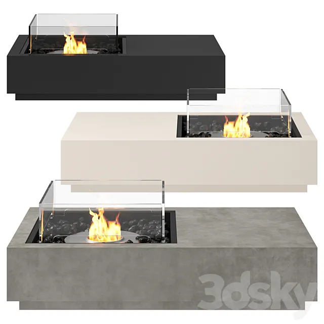 Manhattan 50 EcoSmart Fire Pit Table | Fireplace 3ds Max