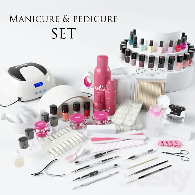 Manicure & Pedicure set 3DS Max Model